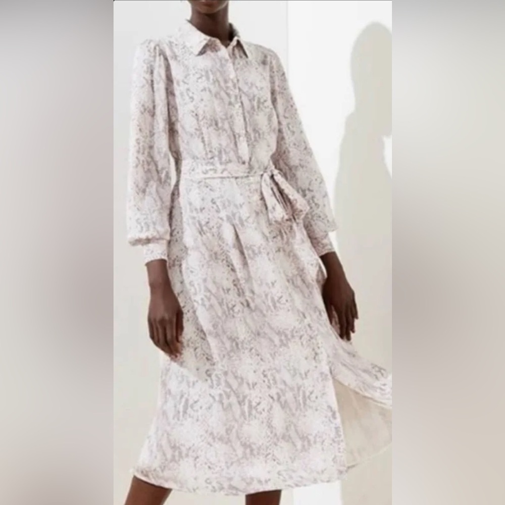 Loft Snakeskin Shirt Dress Dress